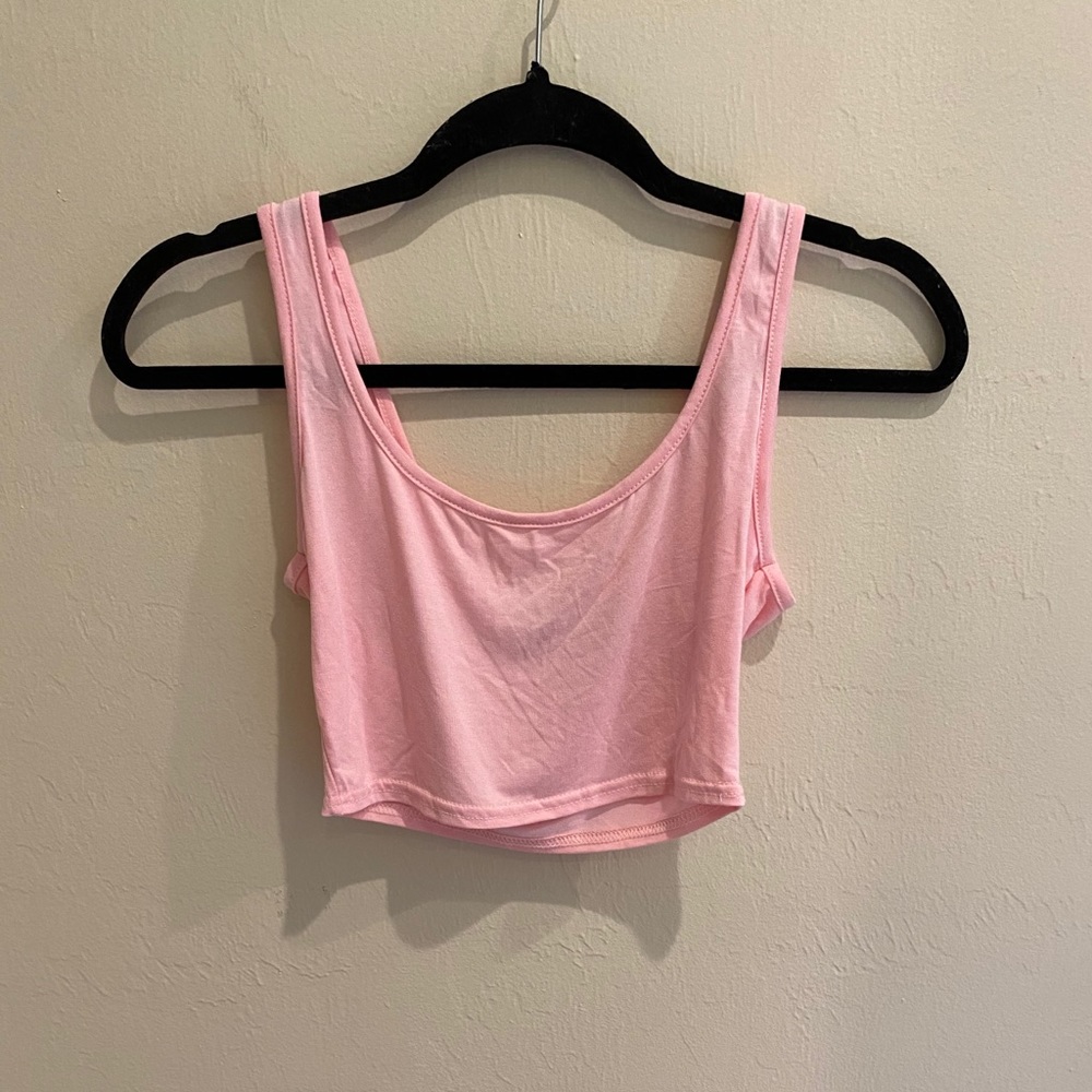 Never Worn PrettyLittleThing Crop Tank Top in Pink